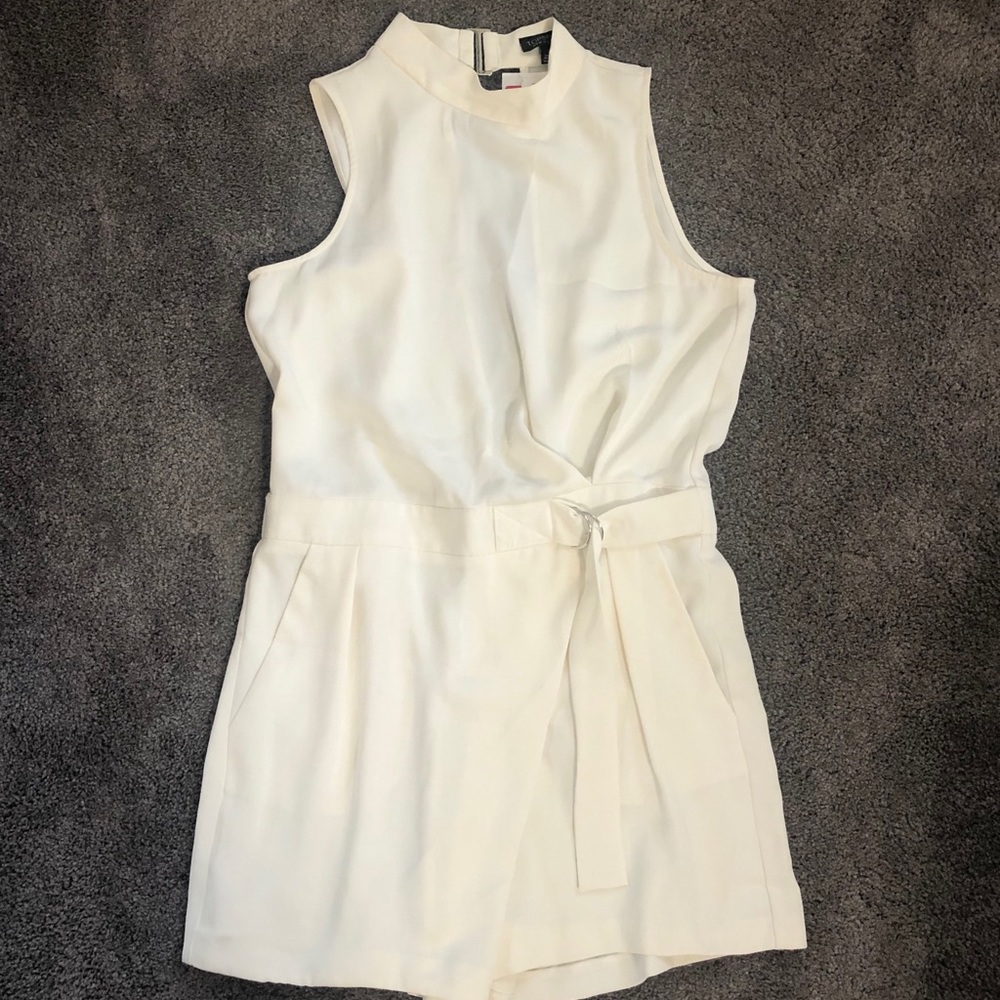 Topshop Open Back Belted Romper